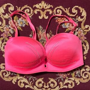 Victoria's Secret Hot Pink Embellished Bra